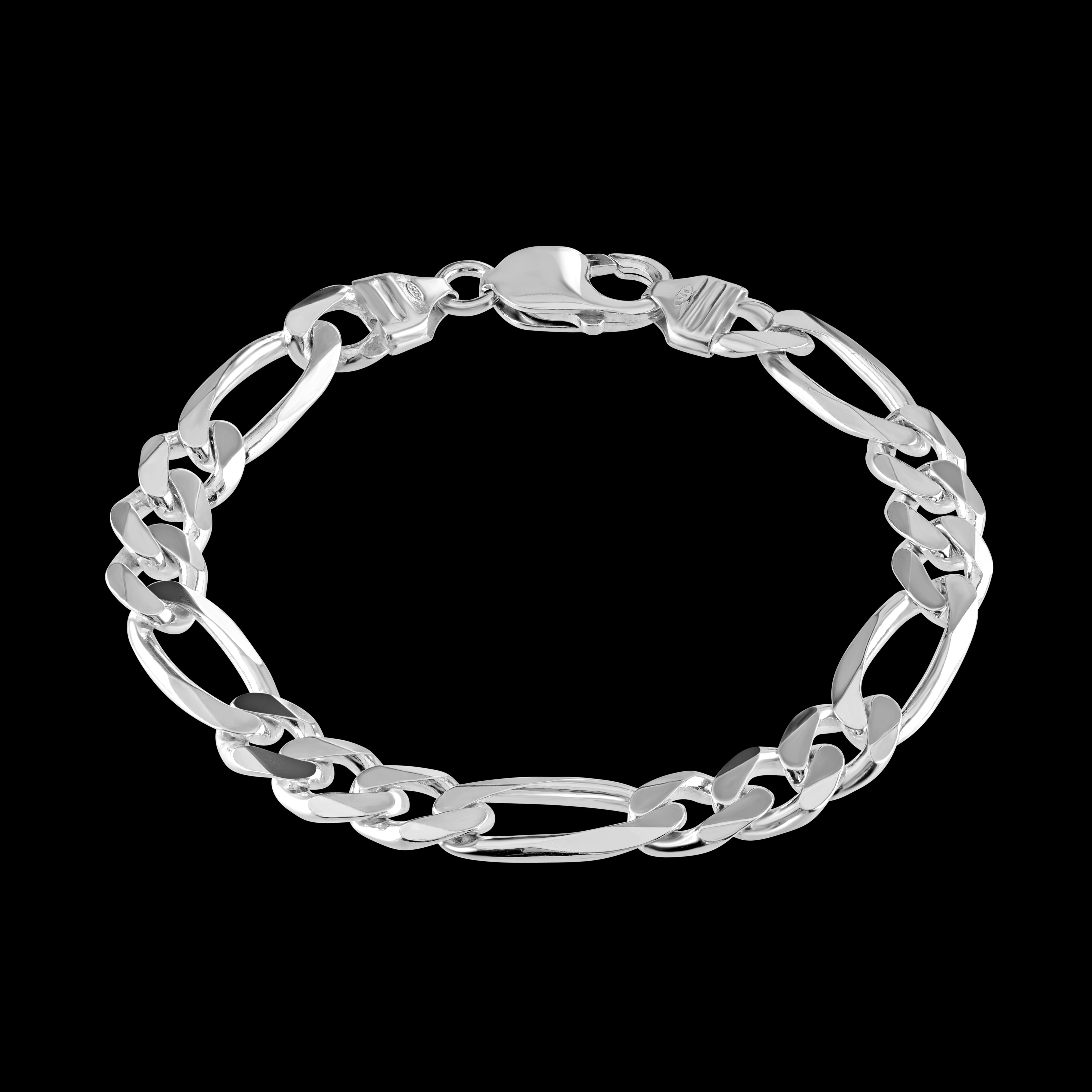 Silver Figaro Bracelet
