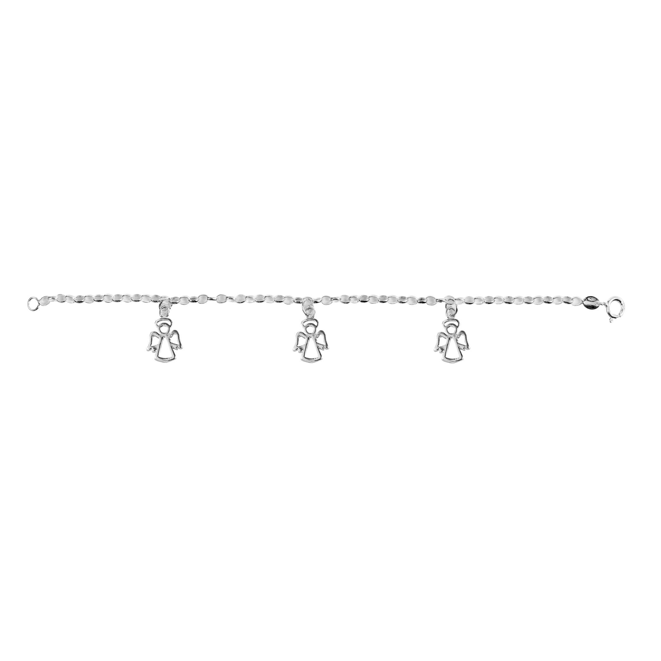 Silver Guardian Angel Charm Bracelet