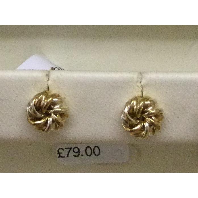 9ct yellow and white gold Ribbon Knot