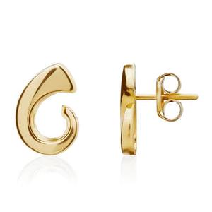 9CT Yellow Gold Tusk Stud Earrings 10.5x7.5mm