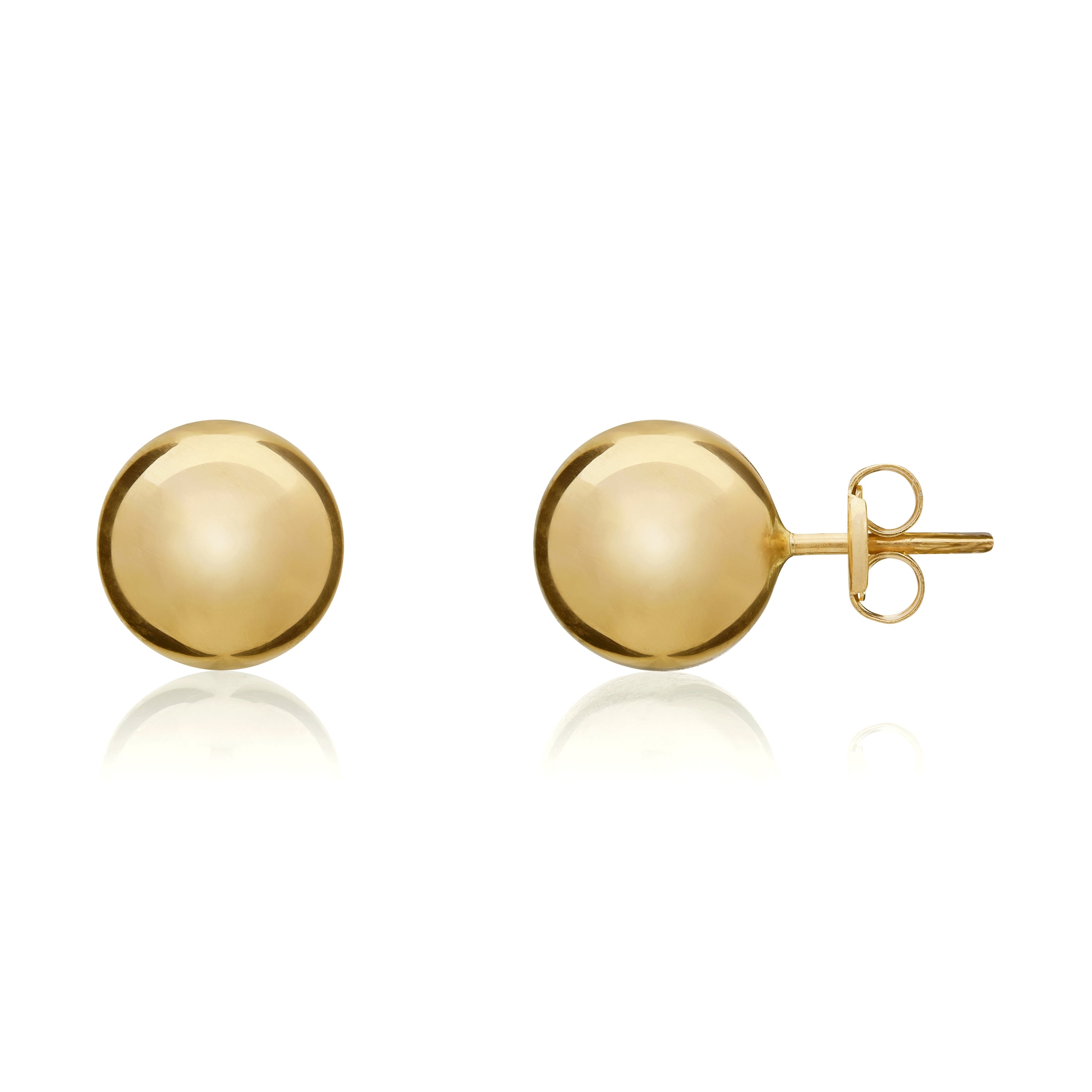 9ct Yellow Gold 9mm Ball Stud