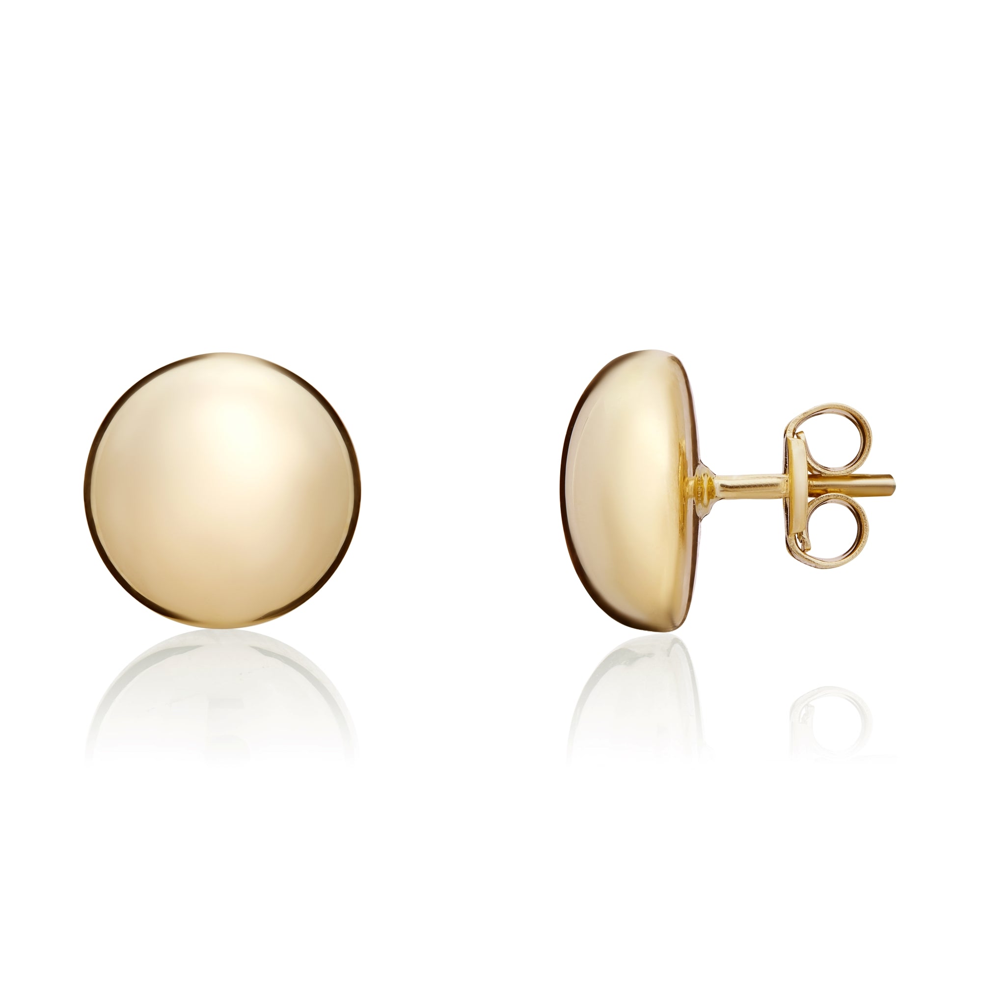 9ct Yellow Gold Button Studs