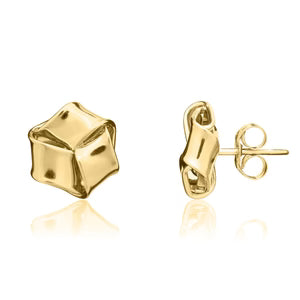 9ct Yellow Gold Flat-Knot-Stud