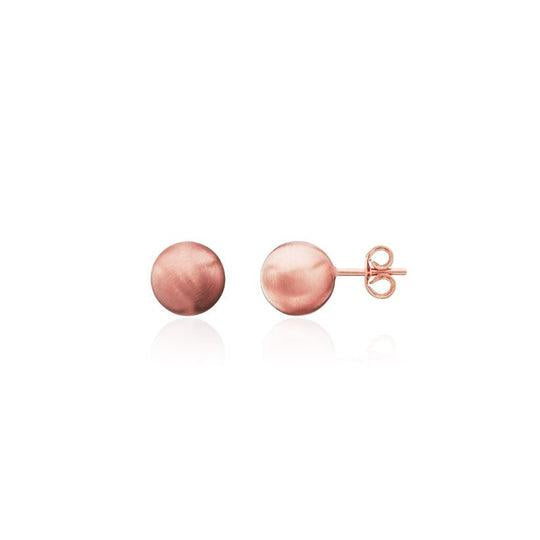 9ct Rose Gold Satin Ball Stud 6mm earrings