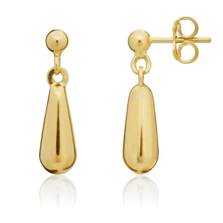 9ct Yellow Gold Short Bombe Drop
