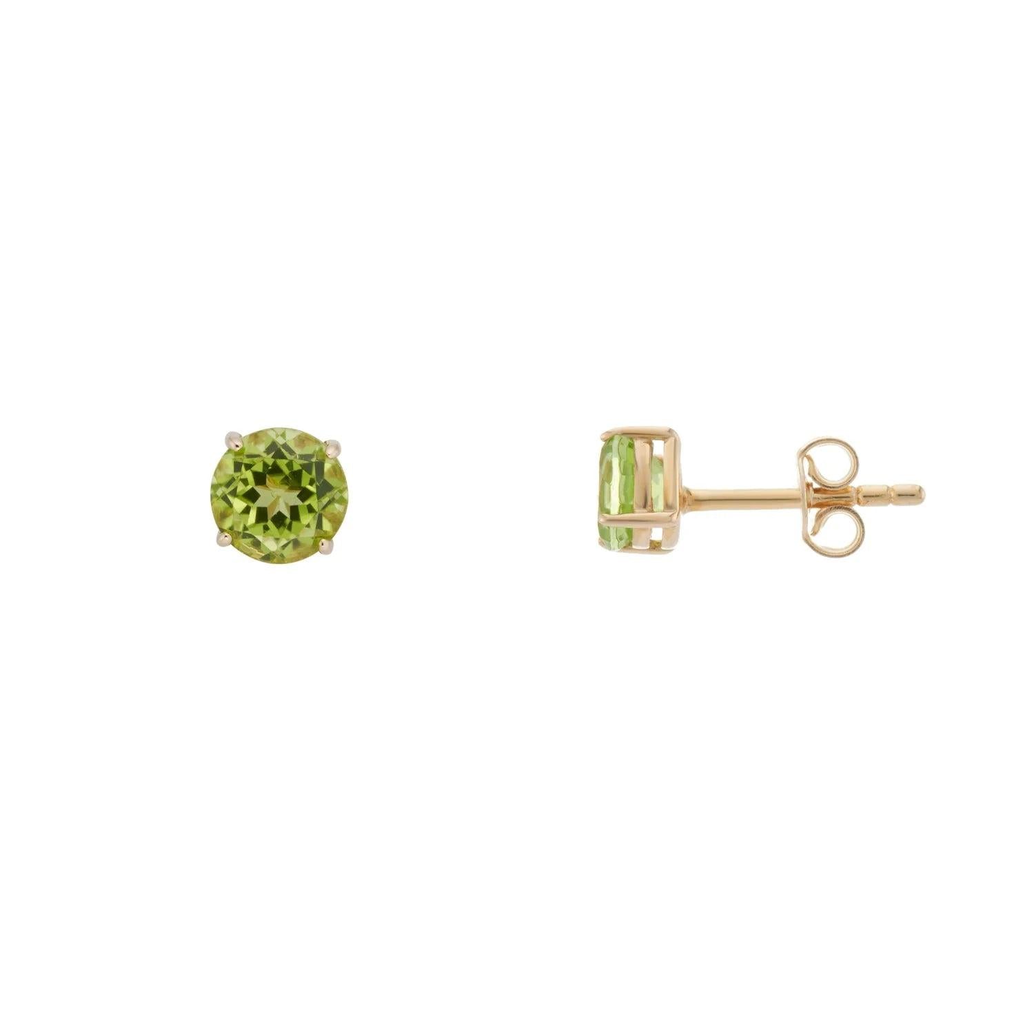 9ct Yellow Gold Rnd Peri Clw Stud