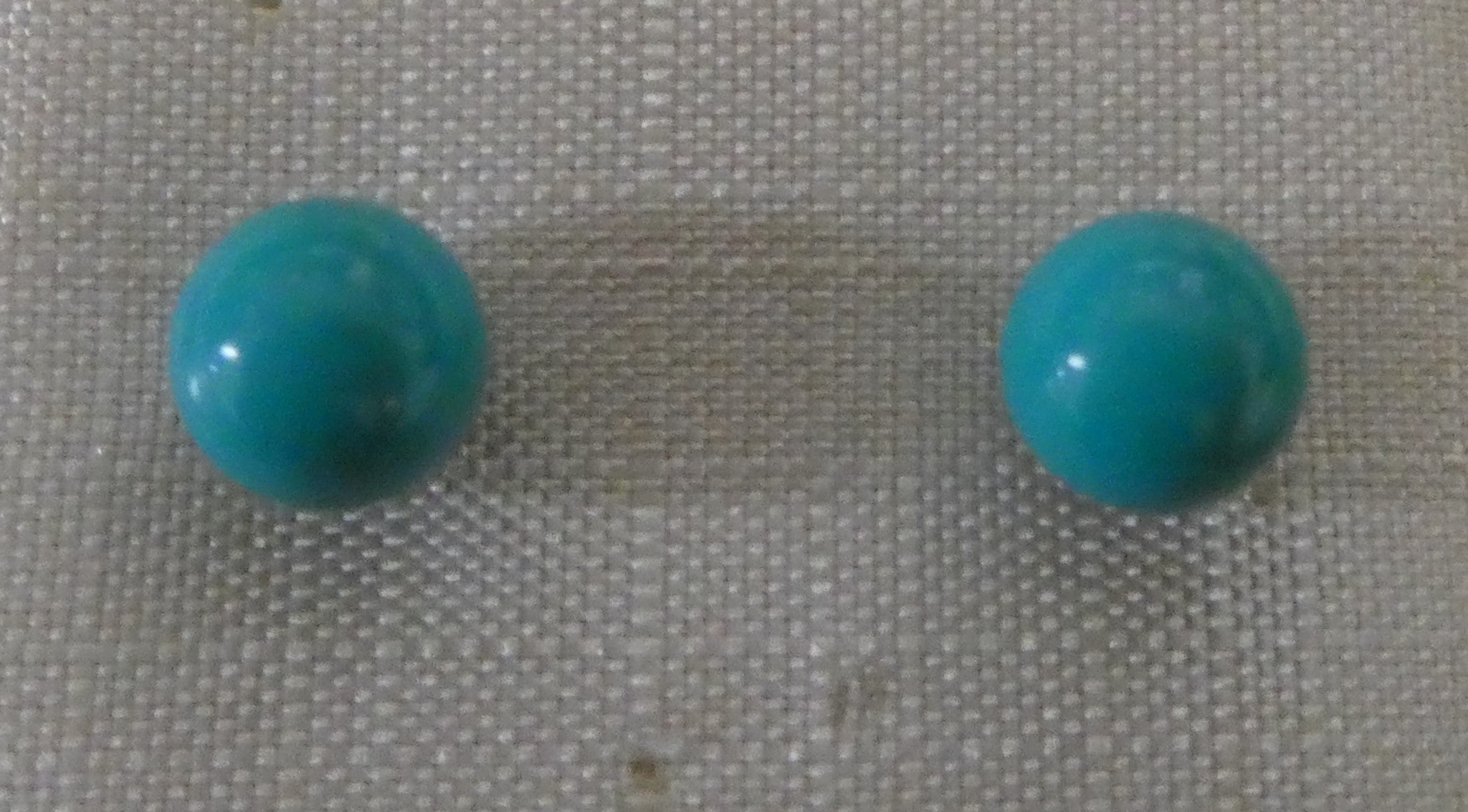 9ct Yellow Gold 6mm Turq Stud