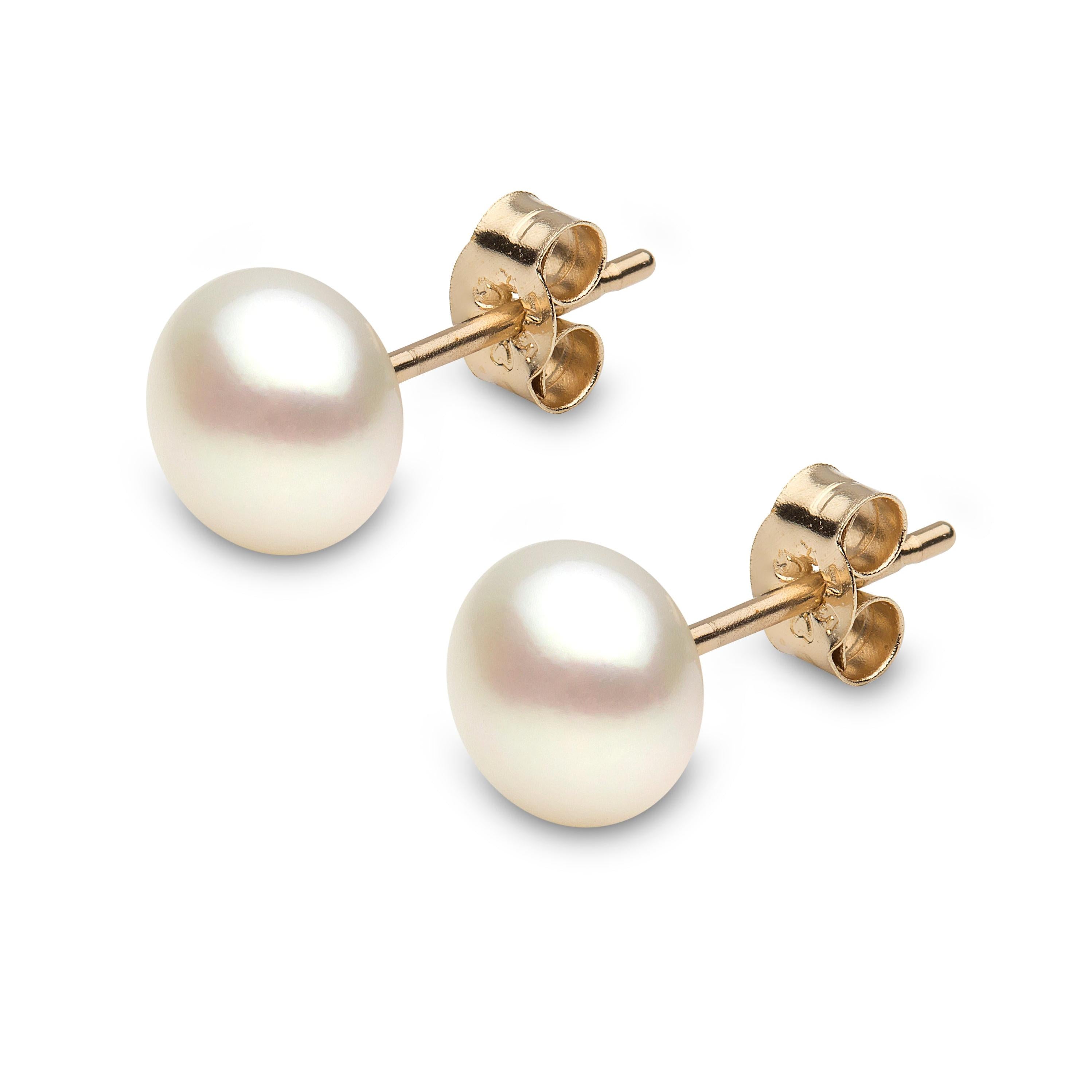 9ct gold Cfwp 7.5x 8mm Studs