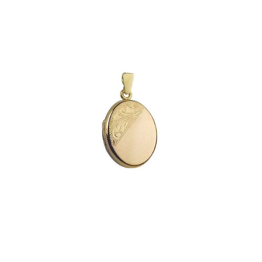9ct gold Locket 1/2 Engraved