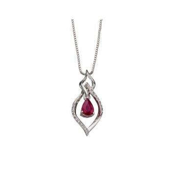 9ct White Gold Ru/Dia-Opn Marq N.Ch