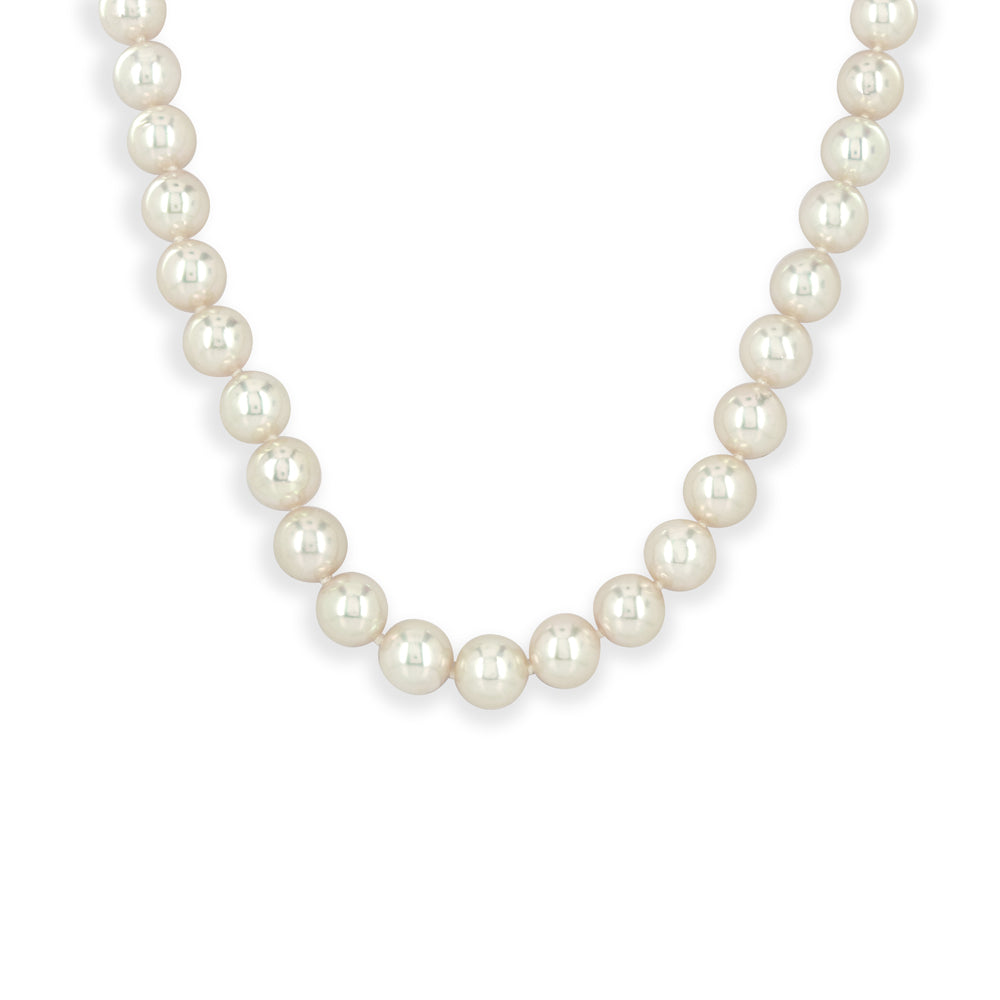8.5-9.0mm 20" Akoya Cultured Pearl Necklace with 18ct Yellow Gold Clasp