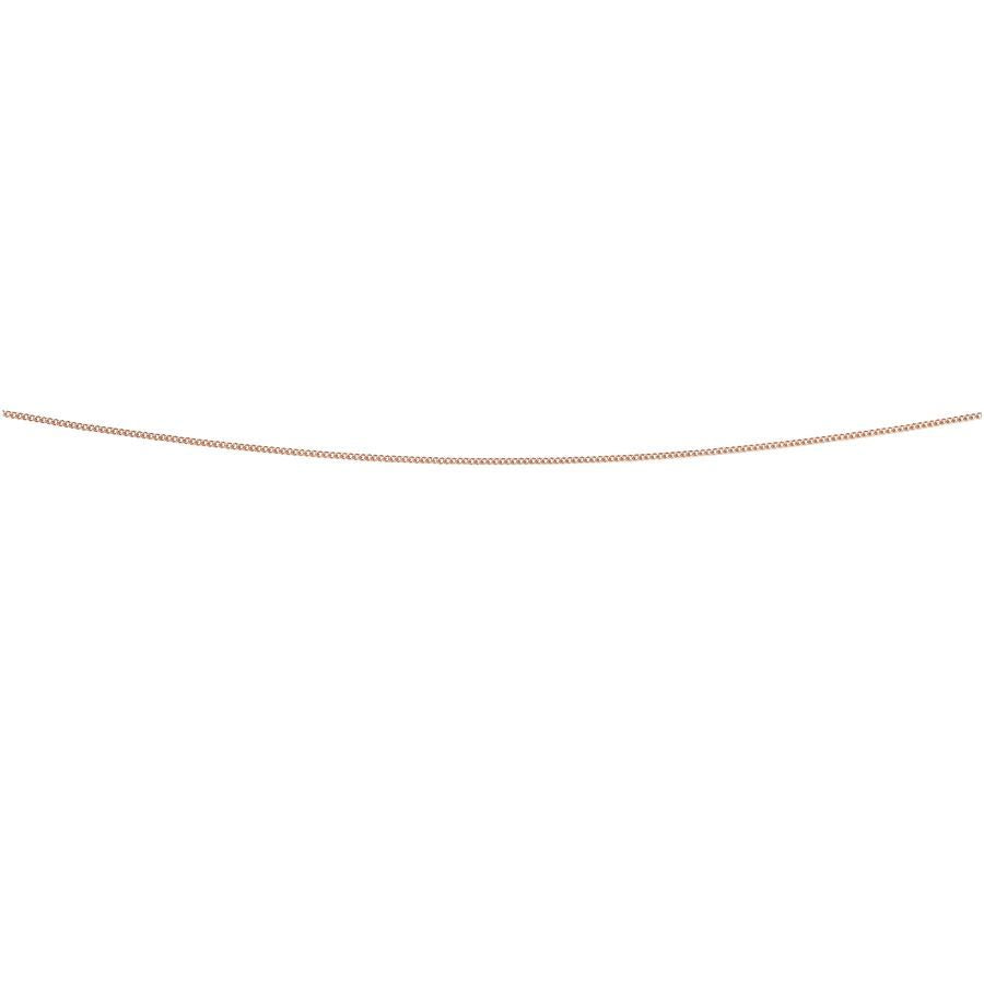 9ct Rose Gold 17" Curb Link Chain