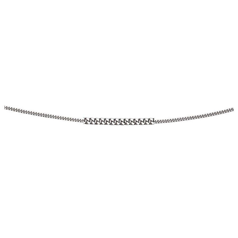 9ct White Gold 46cm Curb Link Chain