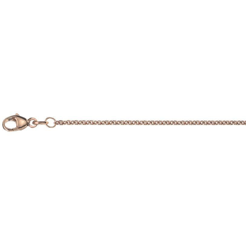 9ct Rose Gold 18" Close Tight Trace Link Necklace