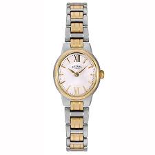 Ladies ss&ypvd ovl mop dial blt qtz wtch