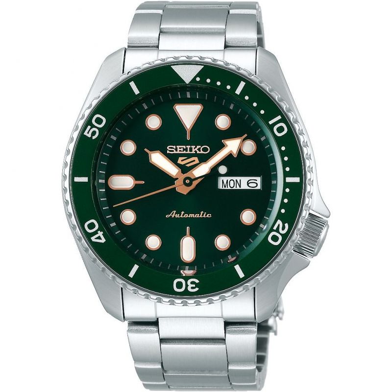 Gents 5 Sports Blue Dial Bracelet Automatic Watch