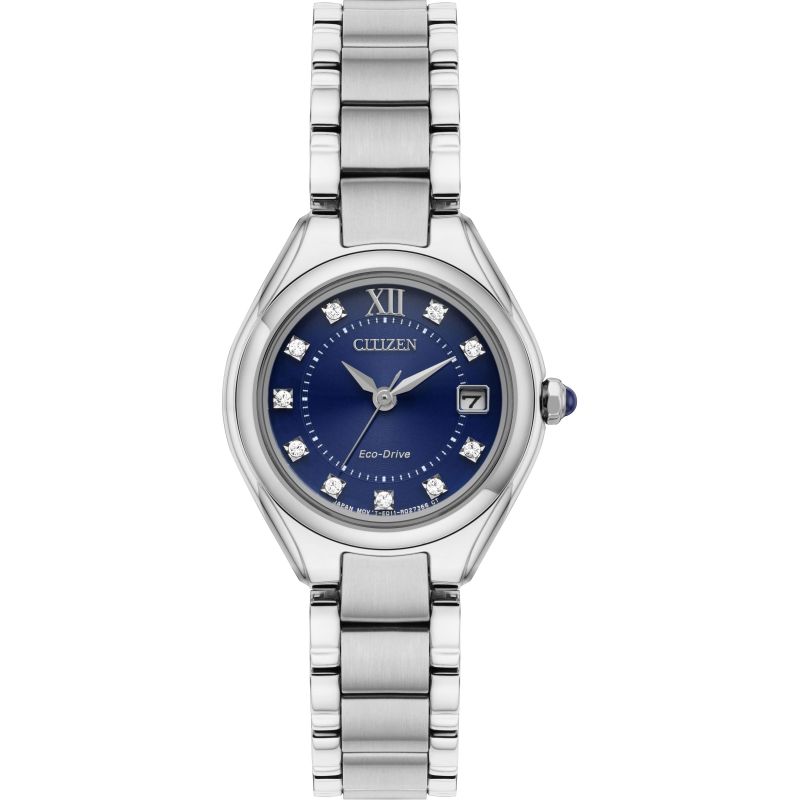 Stainless Steel Blue Dial Silhouette Bracelet Watch