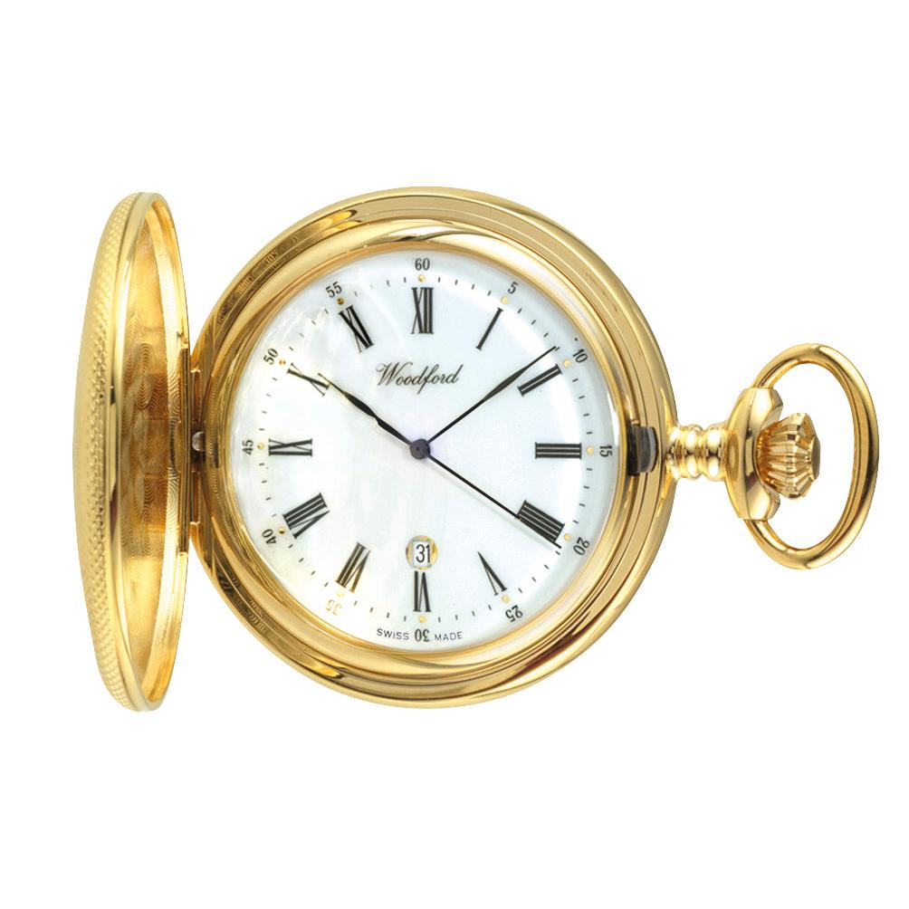 Gold Plated Half Hunter Pocket Watch
