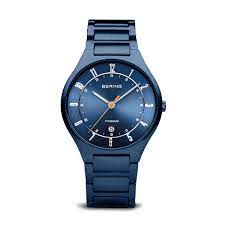 Gents Blue Titanium Quartz