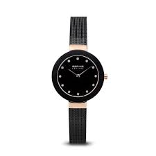 Ladies Black Ceramic Quartz