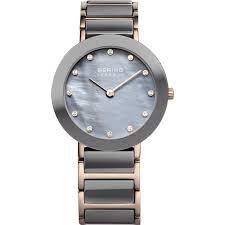 Ladies Grey Ceramic Quartz