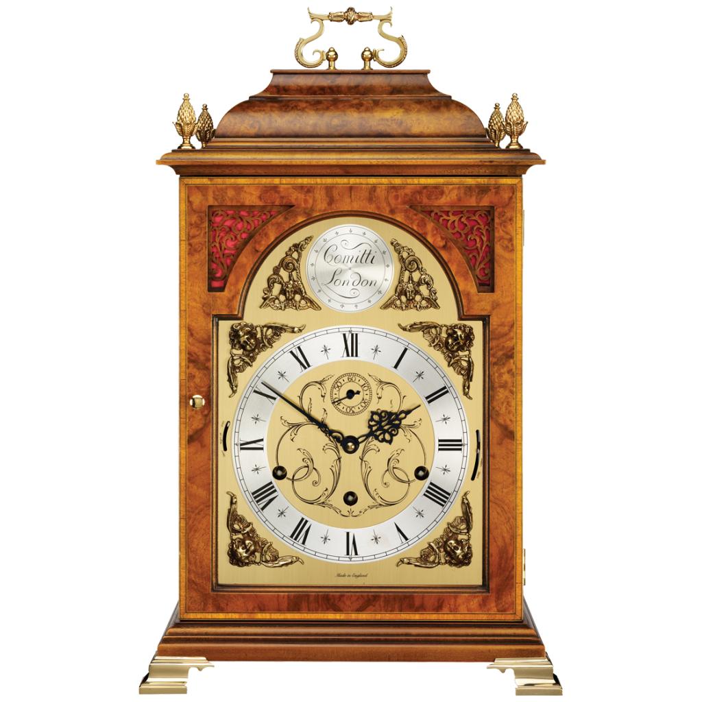 Walnut Queen Anne 8-Day Triple Chime Clock