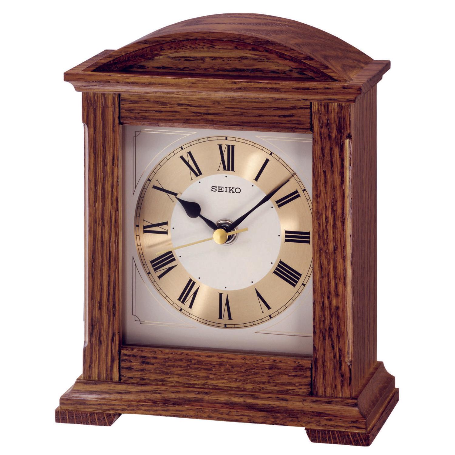Wooden Arch Top Mantle Clock