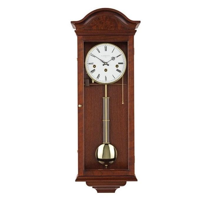 Mahogany Serpentine Regulator Chime Wall Clock