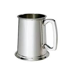 Pewter Plain Traditional 1-Pint Tankard