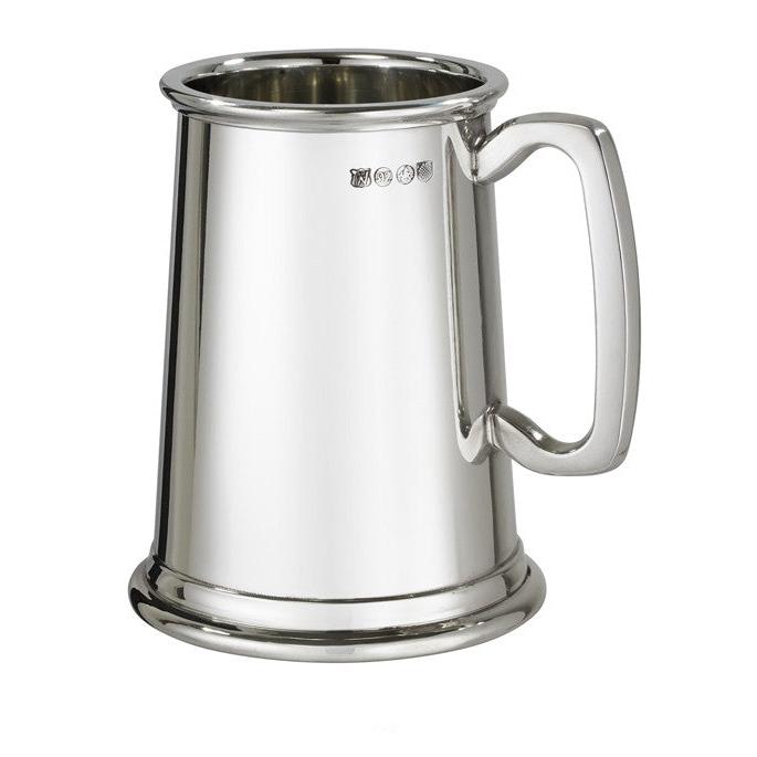 Pewter 1-Pint Plain Norfolk Tankard