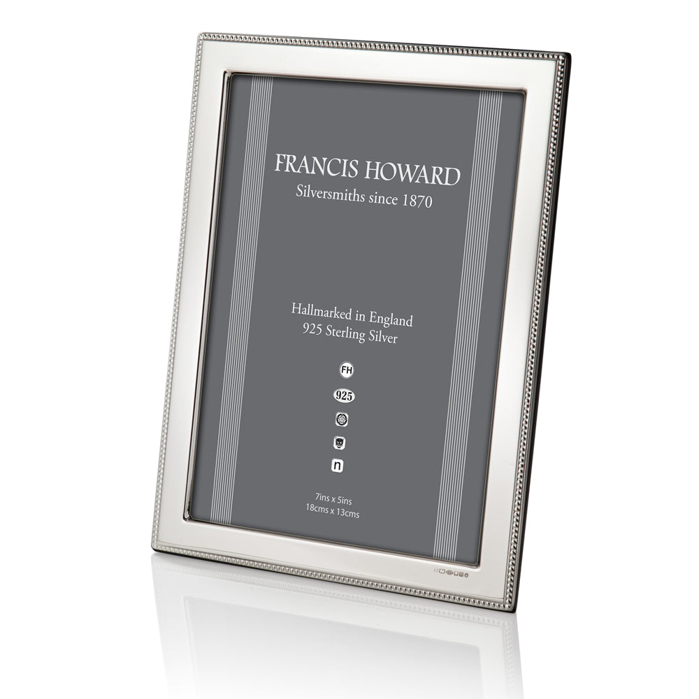 Silver 10"x8" Bead Edge Photoframe