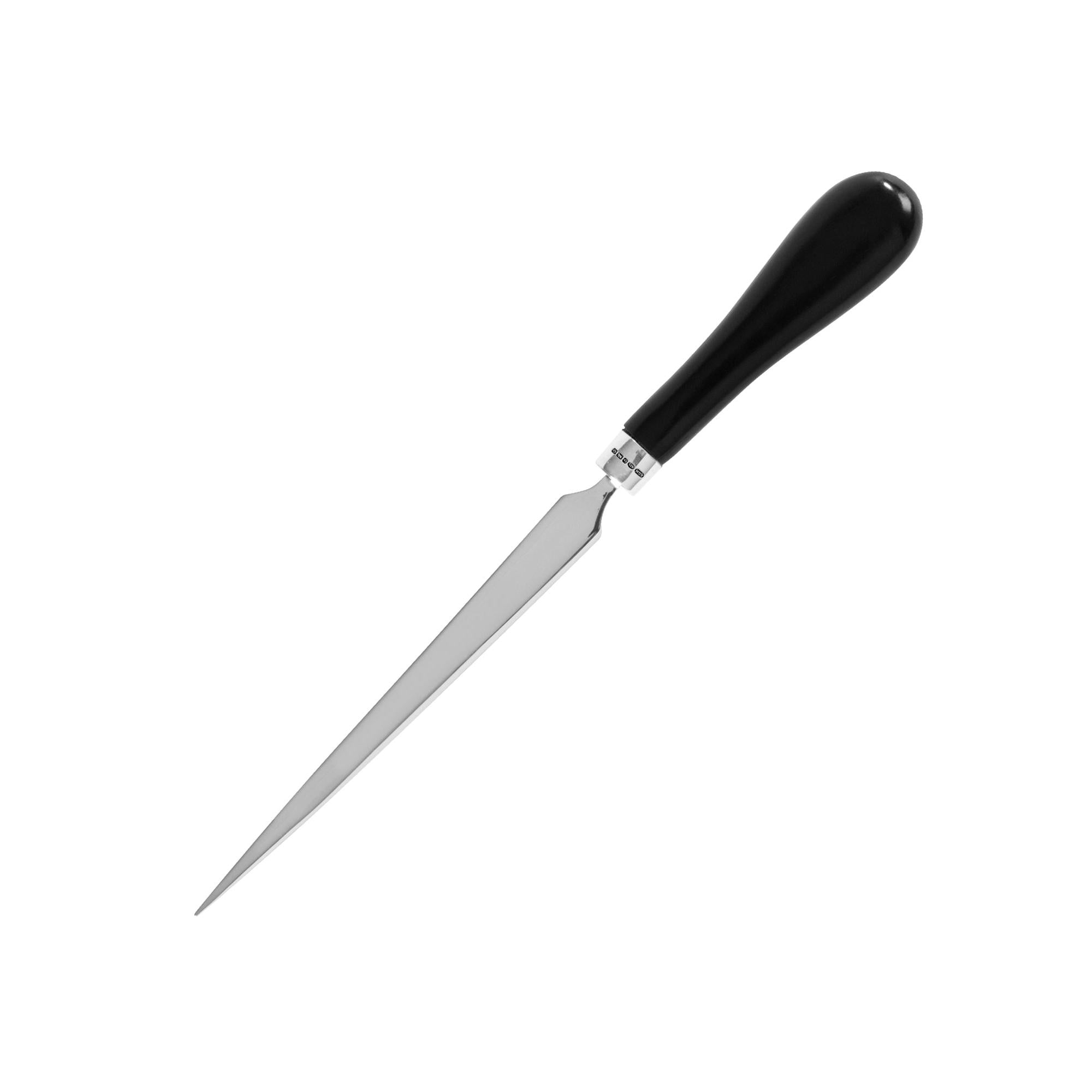 Silver & Ebony & Stainless steel Letter Opener