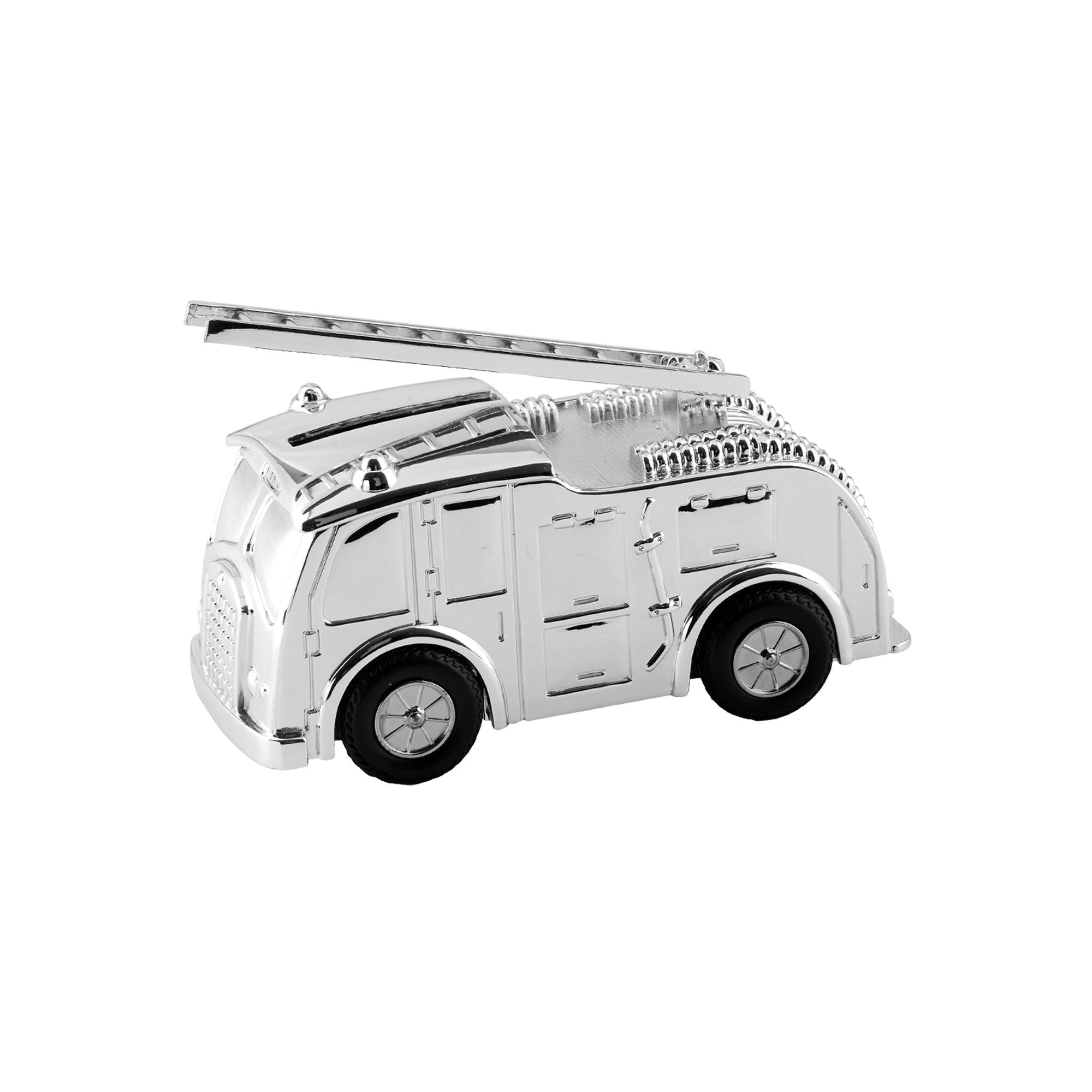 Silver plated Fire Engine Money Box
