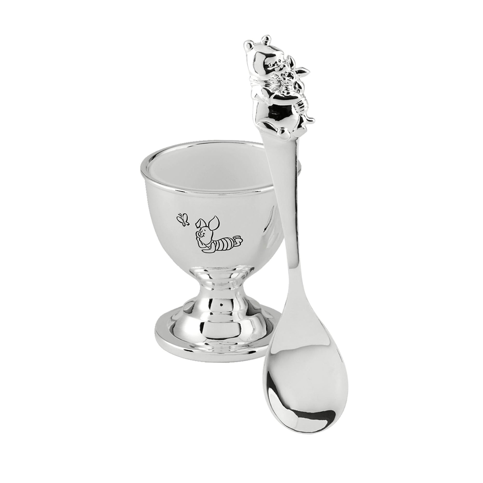 Silver Plated Winnie the Pooh Egg Cup & Spoon