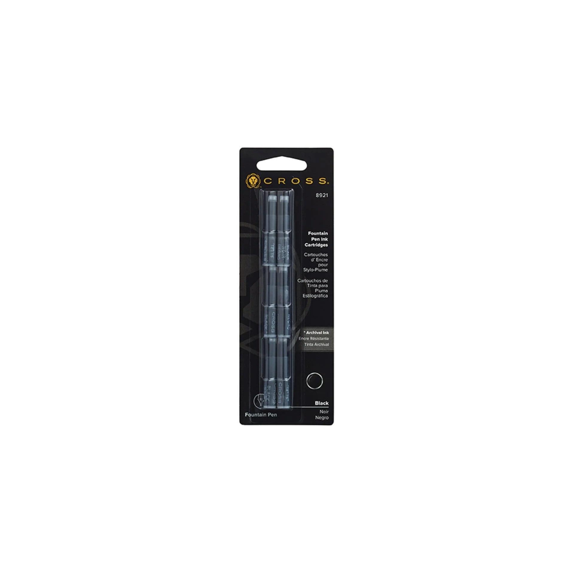 Fountain Pen Ink Cartridge - Black (6 per card)