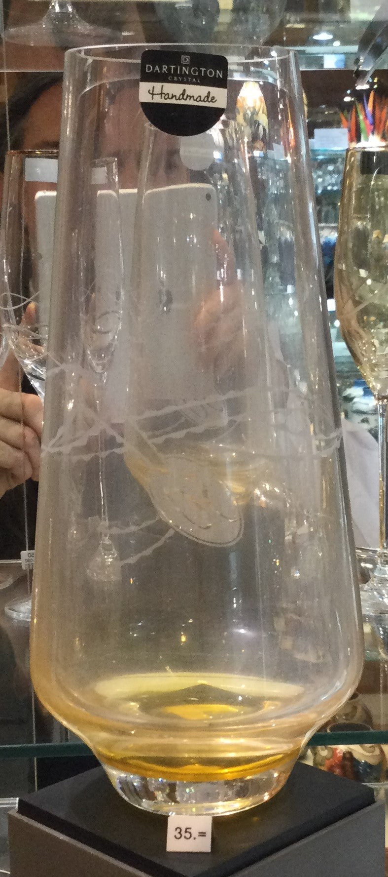 Celebrate Vase Gold Amber