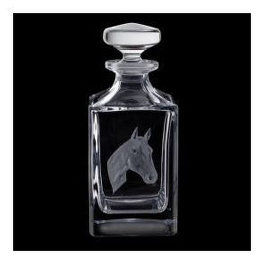 Dartington Crystal Horse Engraved Square Decanter