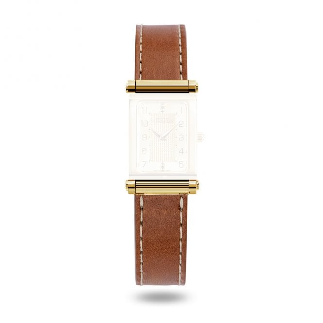Antarès Interchangeable Watch Strap – Tan Leather / Gold PVD