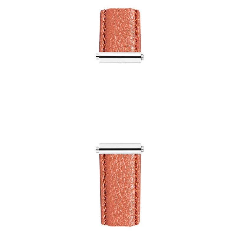 Antarès Interchangeable Watch Strap – Orange Leather / Stainless Steel