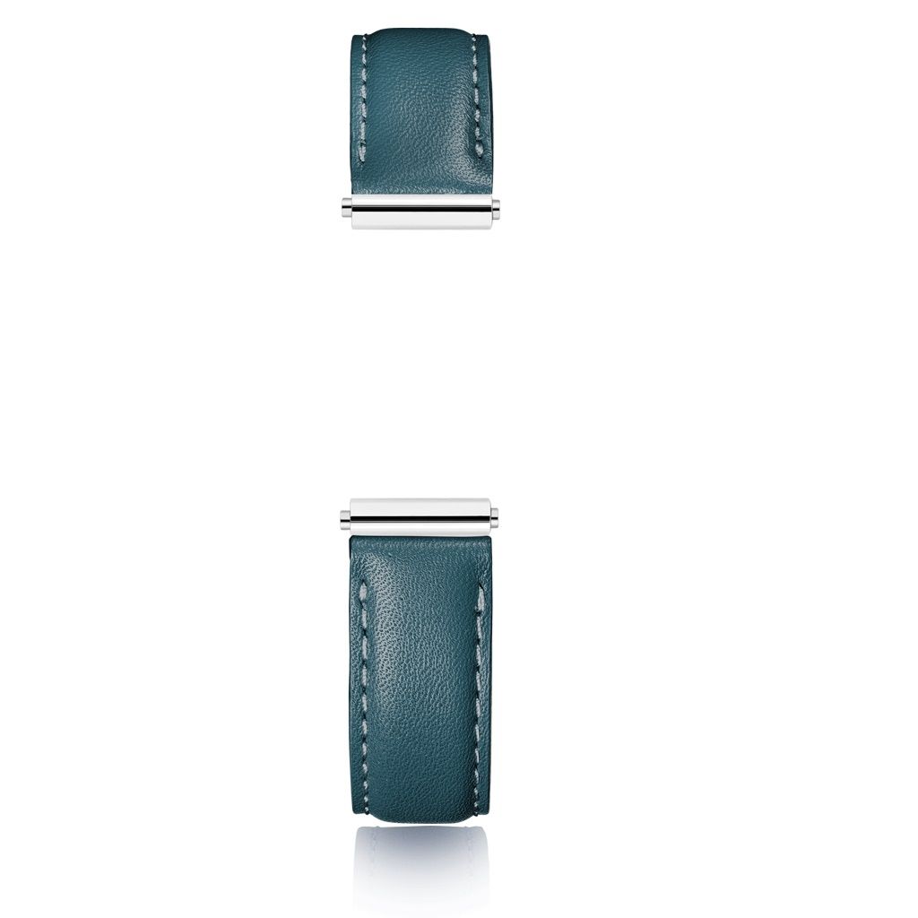 Antarès Interchangeable Watch Strap – Duck Blue Leather / Stainless Steel