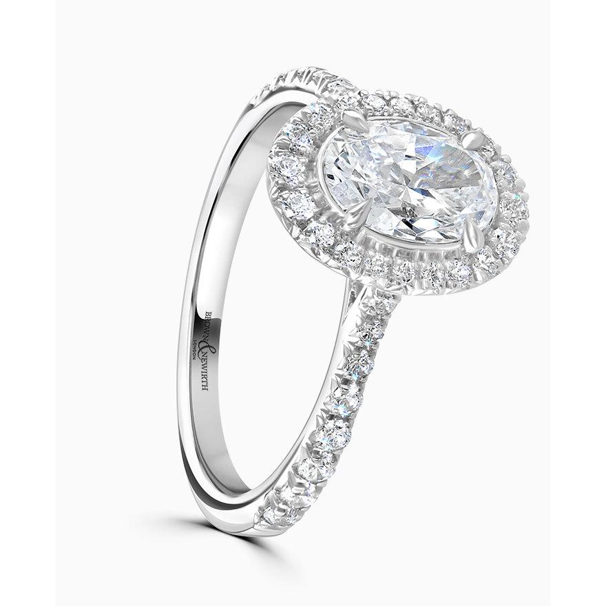 Platinum 950 1ct Mount with F-VS2 Stones