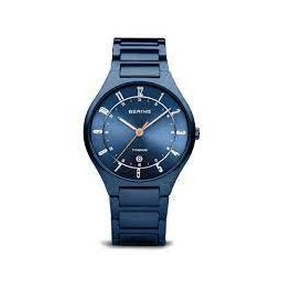 Bering Time Aps-Gents Blue Titanium Quartz-Dipples Jewellers