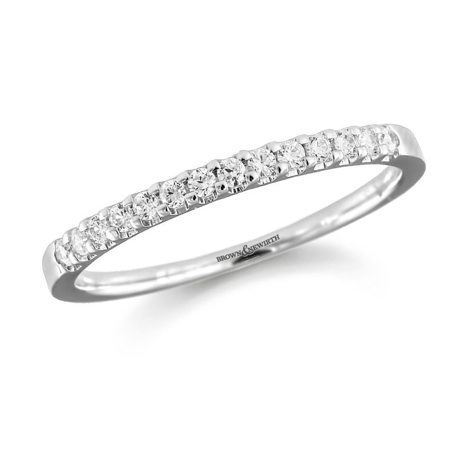 Brown & Newirth-0.15ct Round Brilliant Cut Diamond 14-Stone Claw Set 18ct White Gold Eternity Ring-Dipples Jewellers