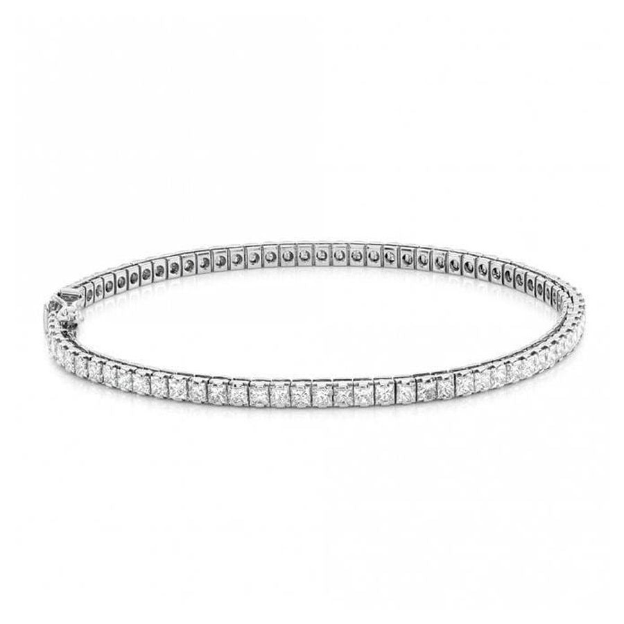 Brown & Newirth-18ct White gold Princess cut Diamond bracelet-Dipples Jewellers