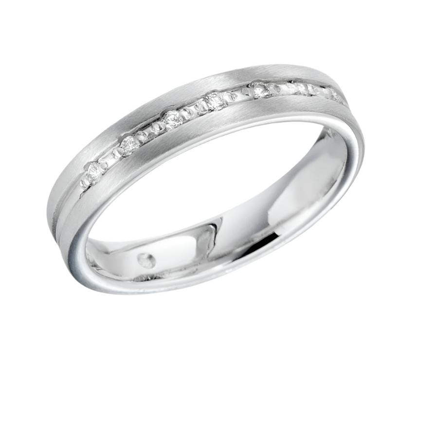 Brown & Newirth-18ct White Gold Round Brilliant Cut Diamond Set Band-Dipples Jewellers