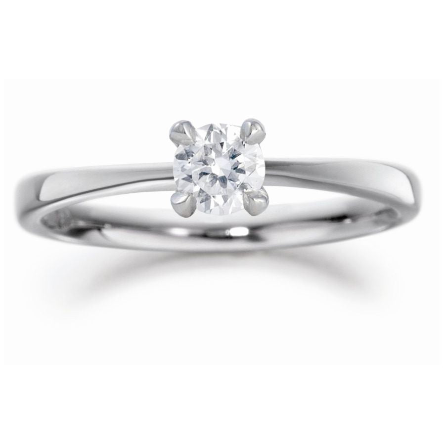 Brown & Newirth-Palladium claw set 0.25ct diamond solitaire ring-Dipples Jewellers