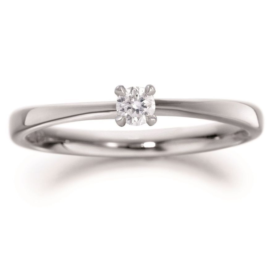 Brown & Newirth-Palladium Solitaire Single diamond ring-Dipples Jewellers