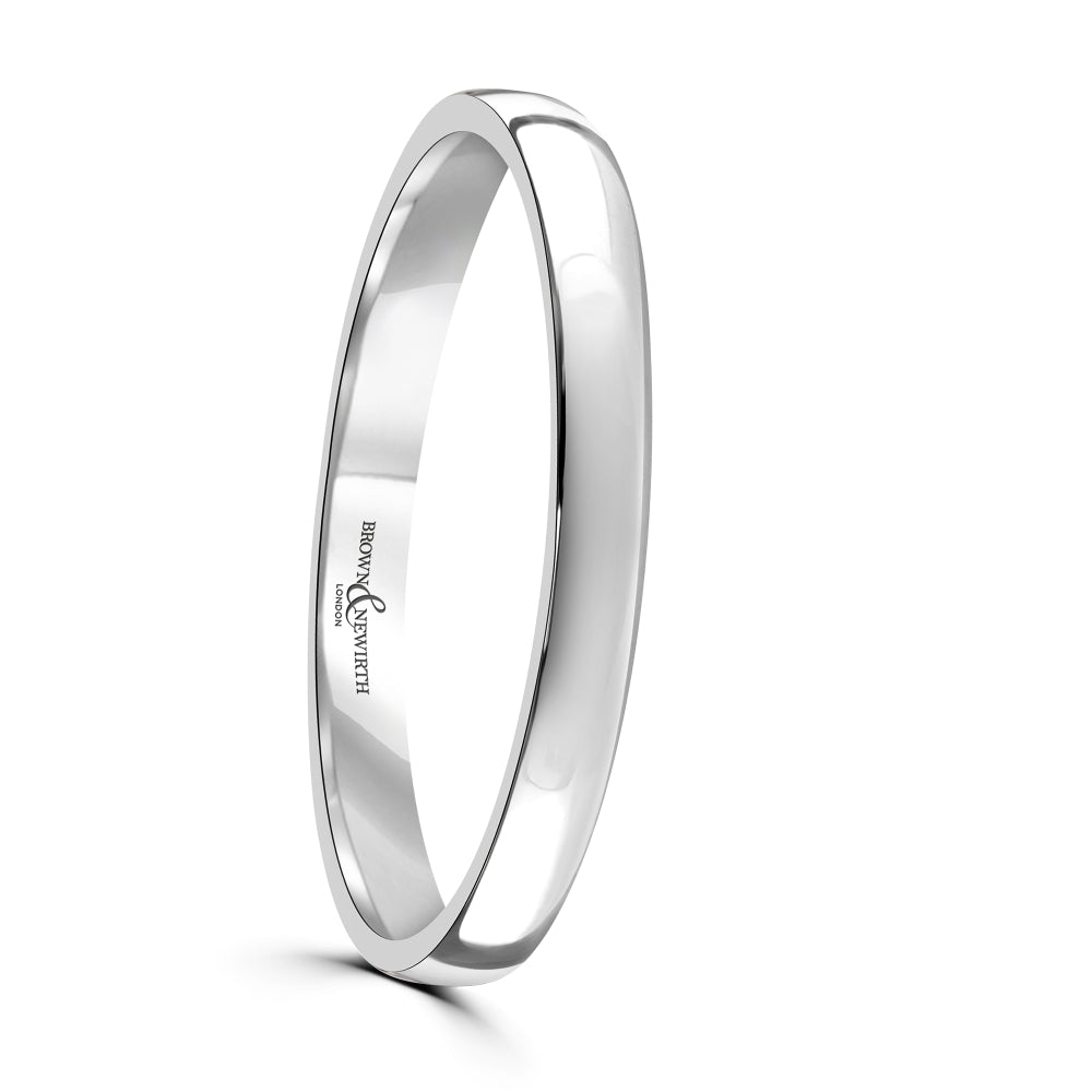 Brown & Newirth-Platinum 2mm Lightweight Court Wedding Band-Dipples Jewellers