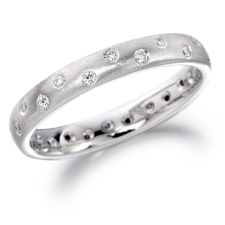 Brown & Newirth-Platinum scattered diamonds band-Dipples Jewellers