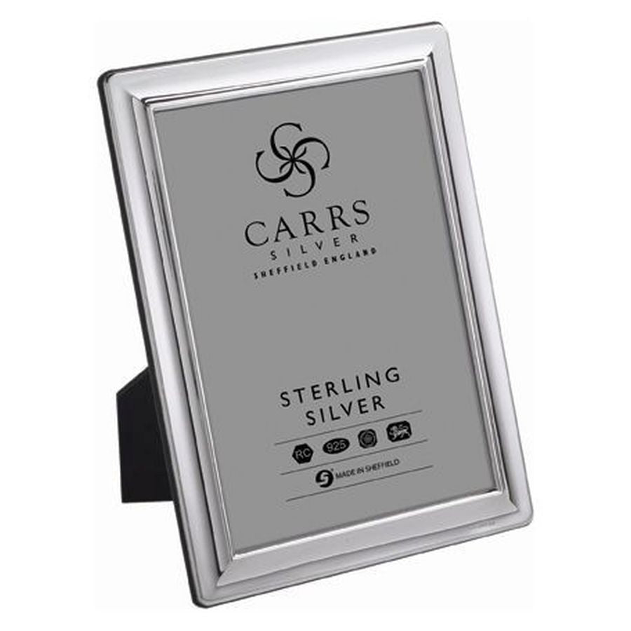Carrs-Silver 10"x8" Wood Backed Photoframe-Dipples Jewellers